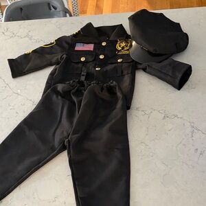 Children's Police Officer Costume - Black 18-24m